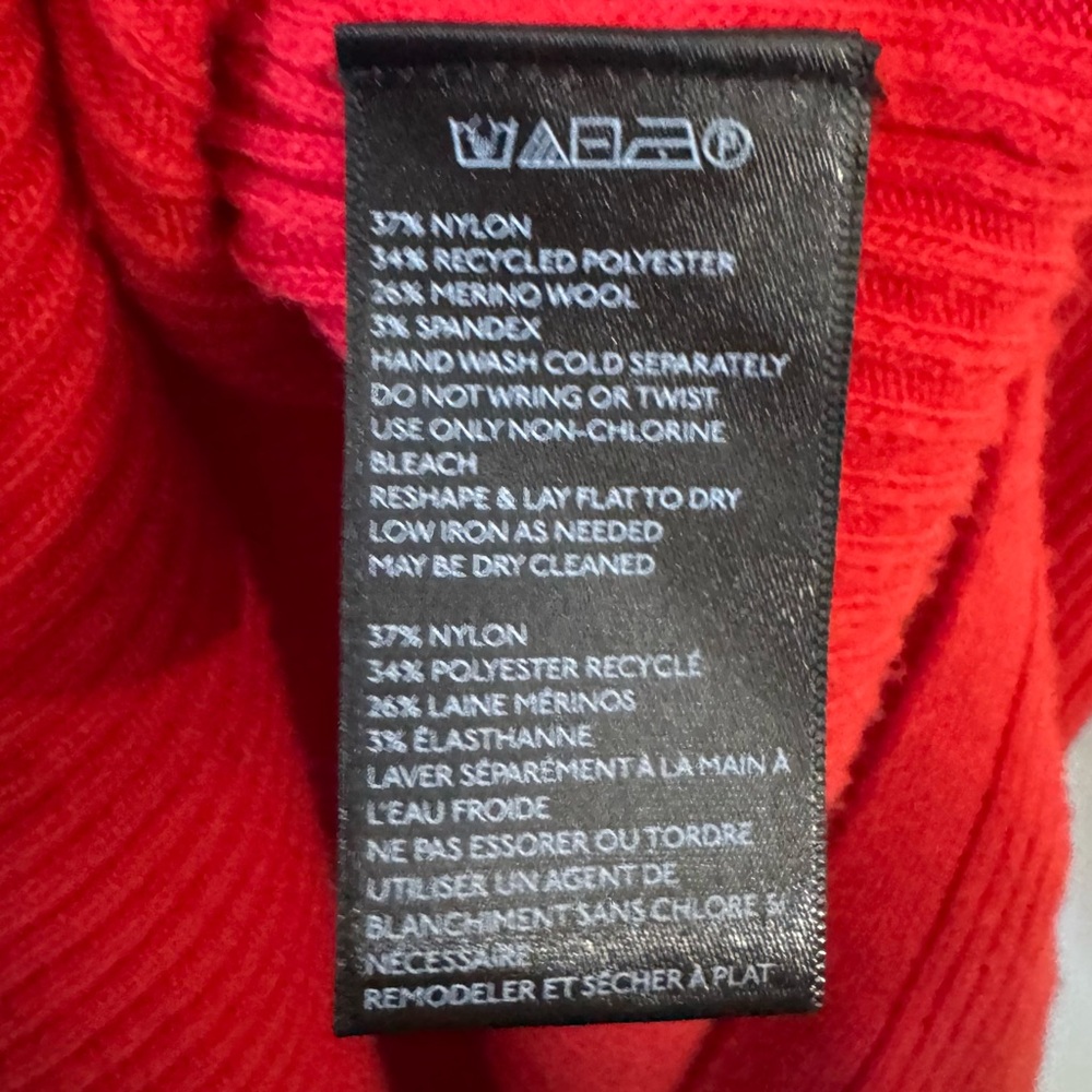 Ettiwa by Anthropologie Red merino wool blend split hem longline tunic sweater - Picture 5 of 5